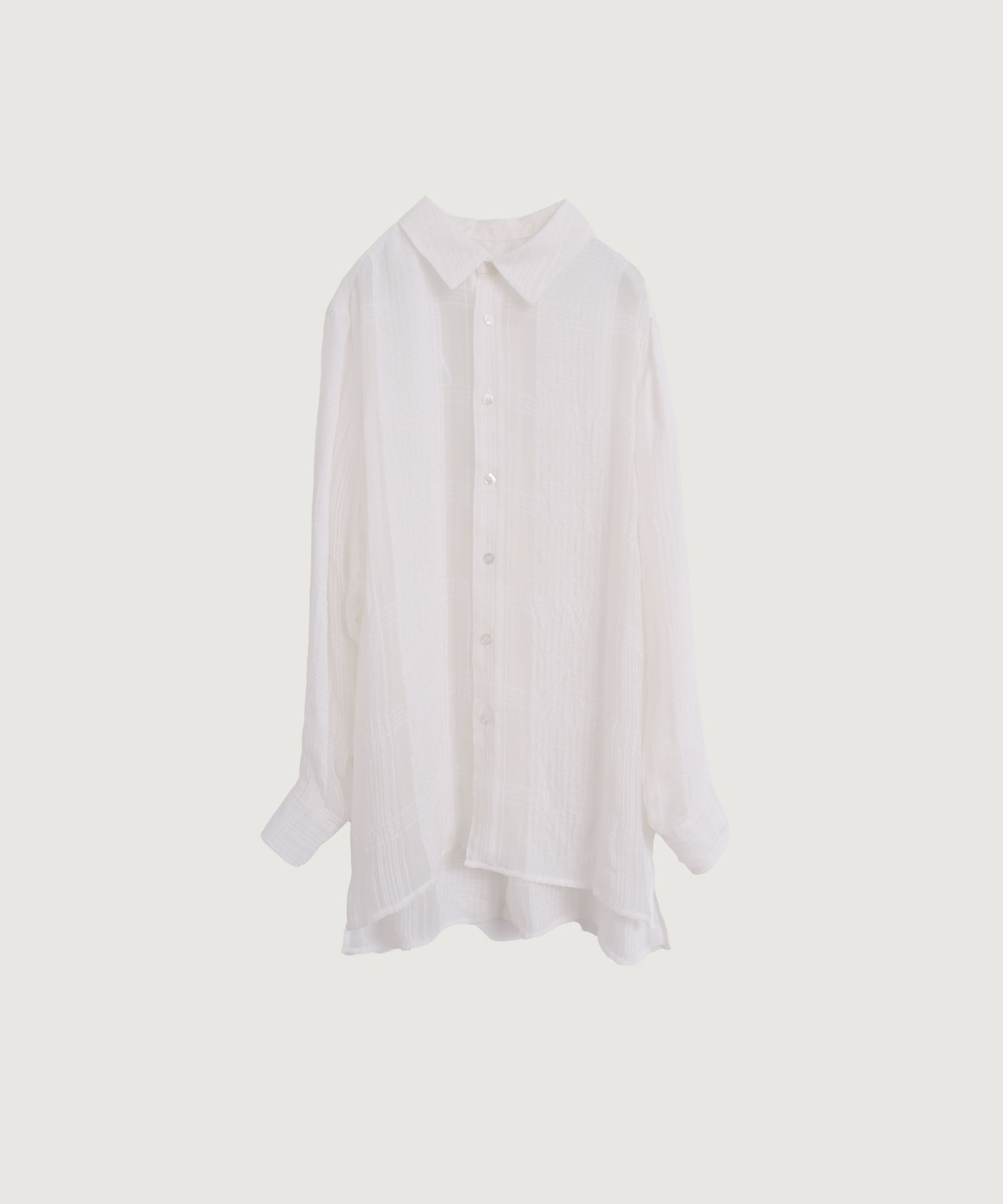 【予約販売】二重織チェック レギュラー シャツ