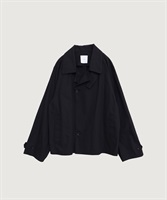 GVZギャバ ラグランショート コート(クロ-F)