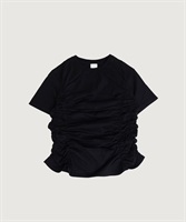 ●スワイ天竺 ラウンドシャーリング Tシャツ(クロ-F)