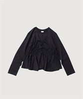 スワイ天竺 シャーリングペプラム ロンＴ(クロ-F)