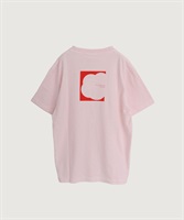 セミコーマ天竺 バックプリント Tシャツ(ピンク-F)