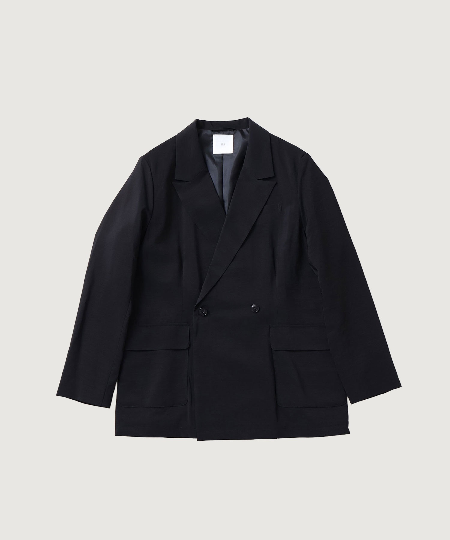 レーヨンウールナイロン平織り ストライプ ダブル ジャケット