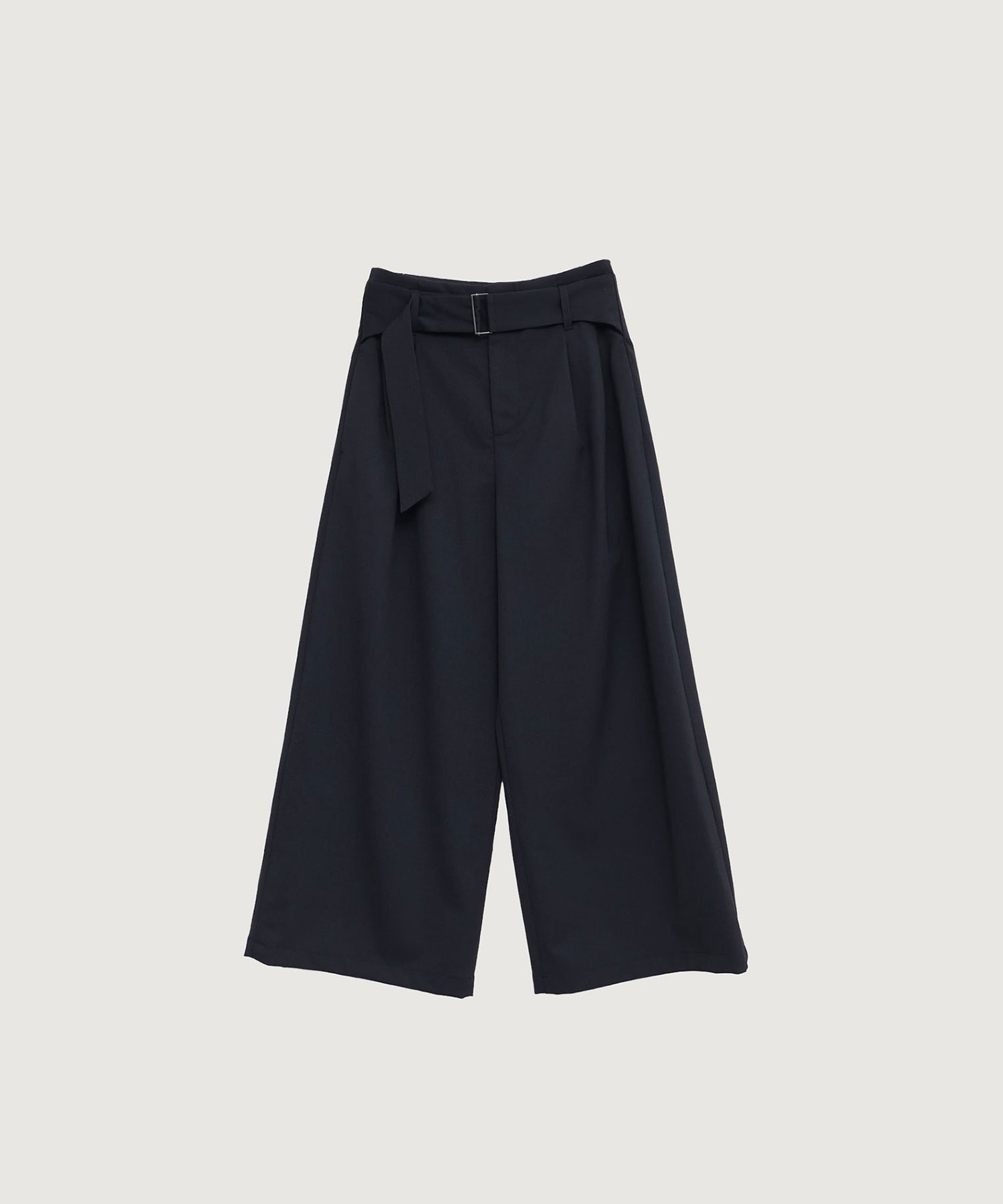 ポリエステルウールギャバ ウエストベルトマーク パンツ