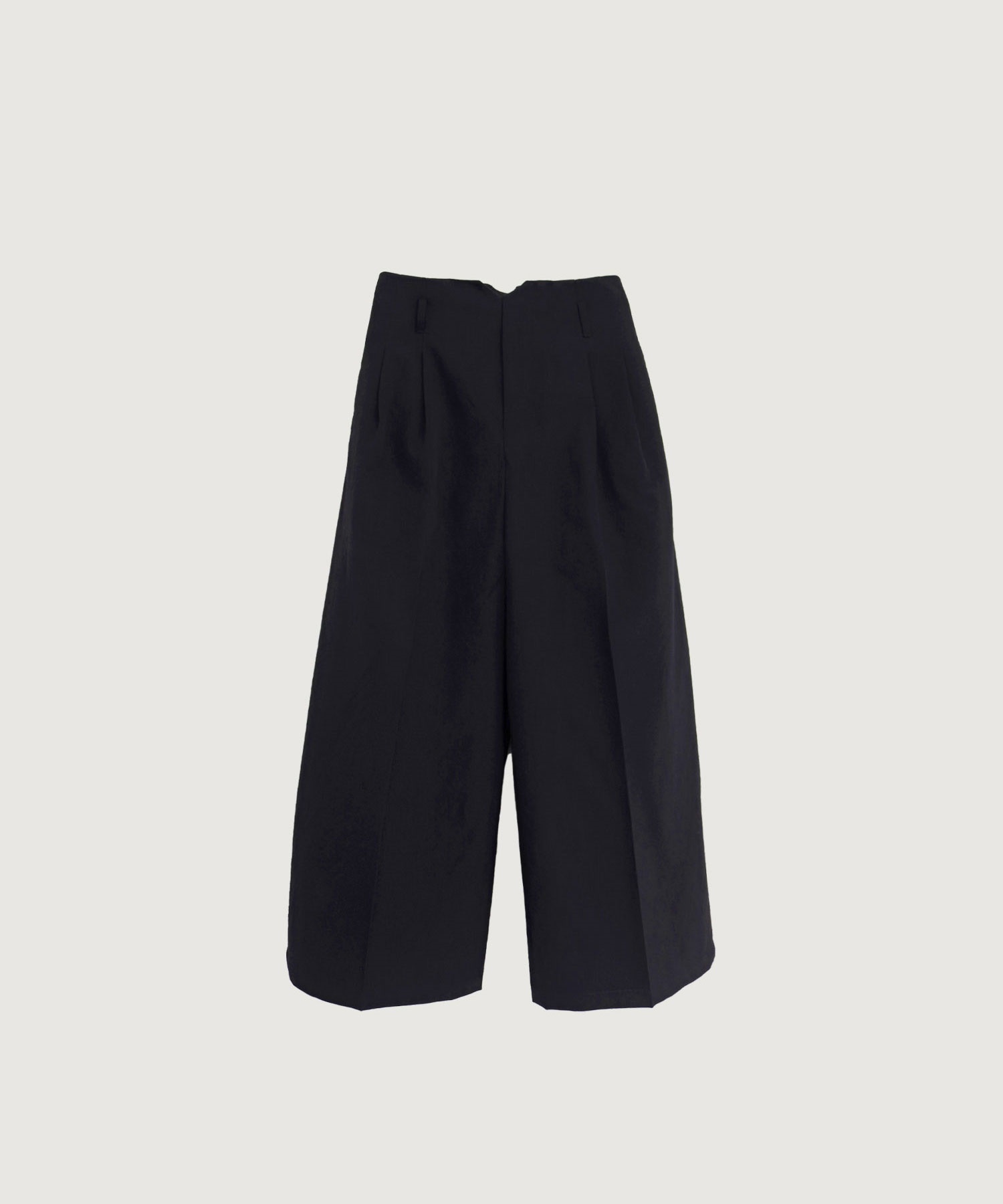 強撚ウールギャバ ハイウエストワイドパンツ