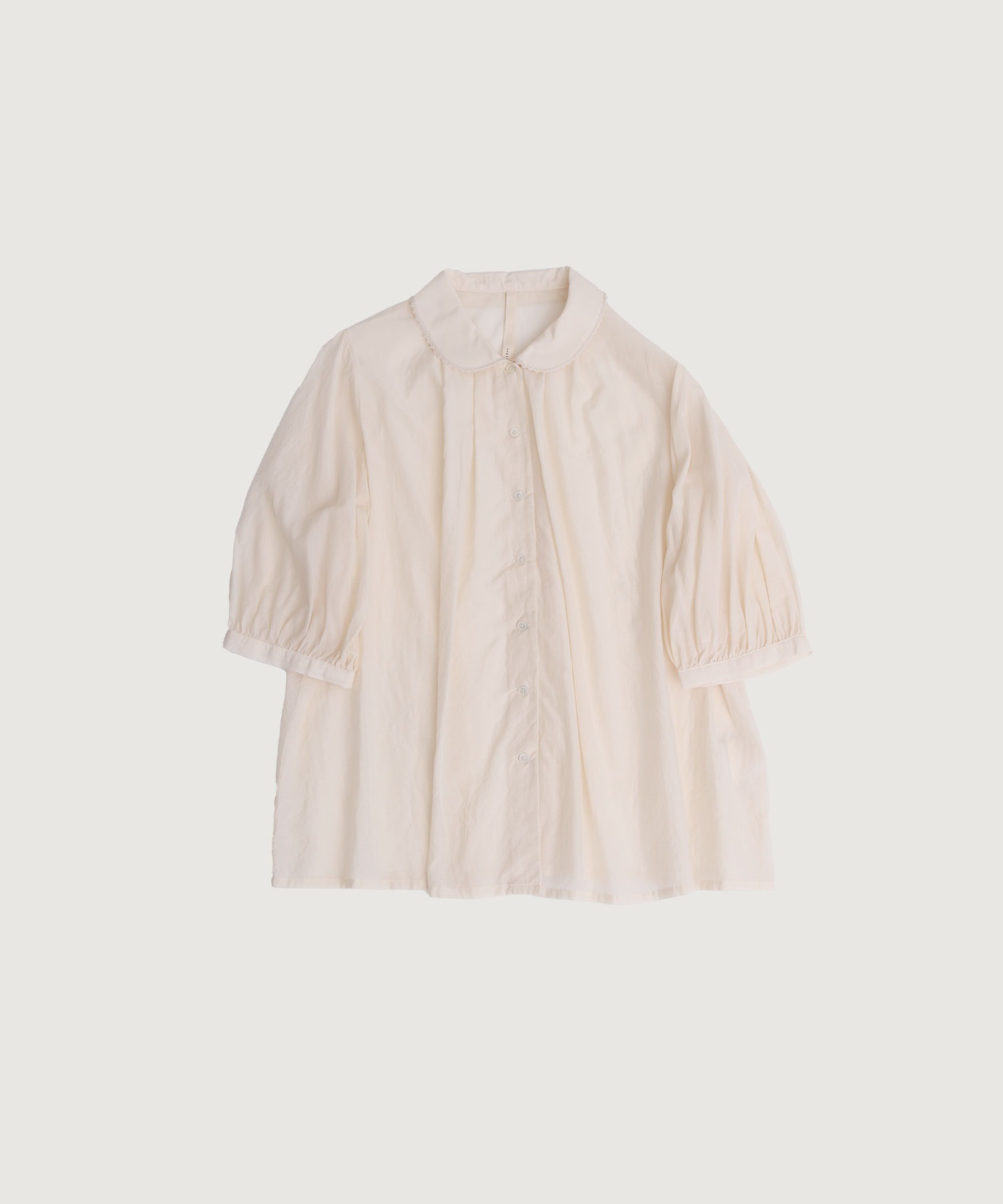 Cotton cupra washer Daisy blouse(キナリ-F)