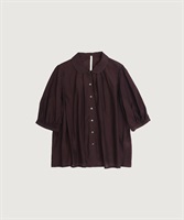 Cotton cupra washer Daisy blouse(コゲチャ-F)