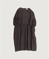 LINEN gingham mini dress(コゲチャ-F)
