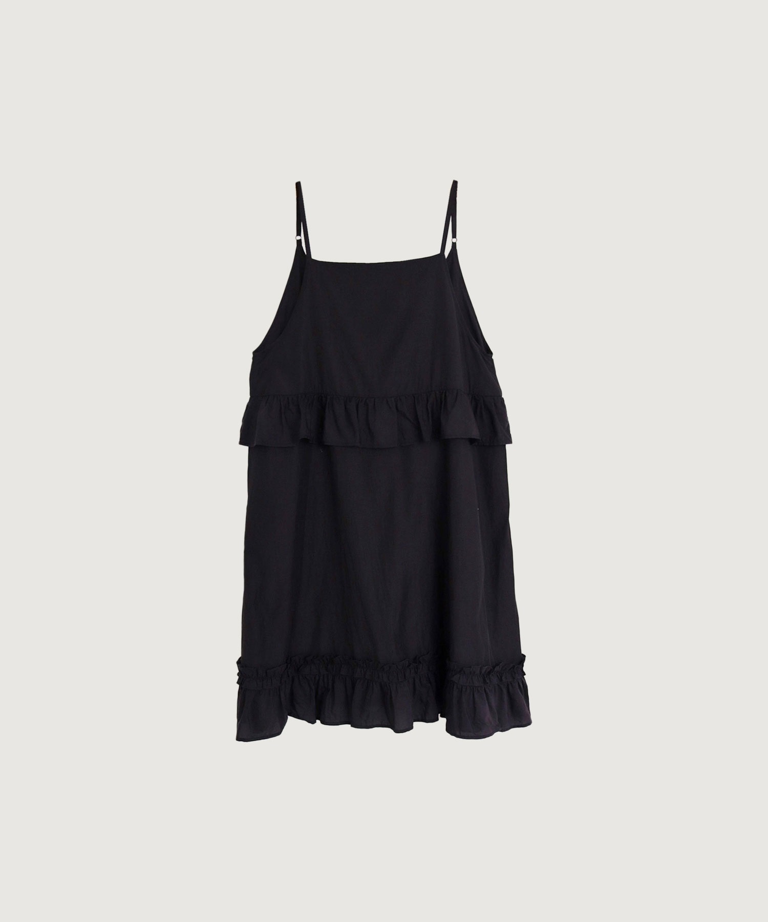 【予約販売】CottonCupra twill mini dress(クロ-F)