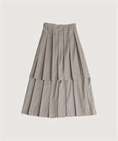 apron pleats skirt(ベージュ-F)