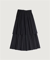 apron pleats skirt(クロ-F)
