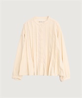 21W シャツコールタックブラウス(キナリ-F)