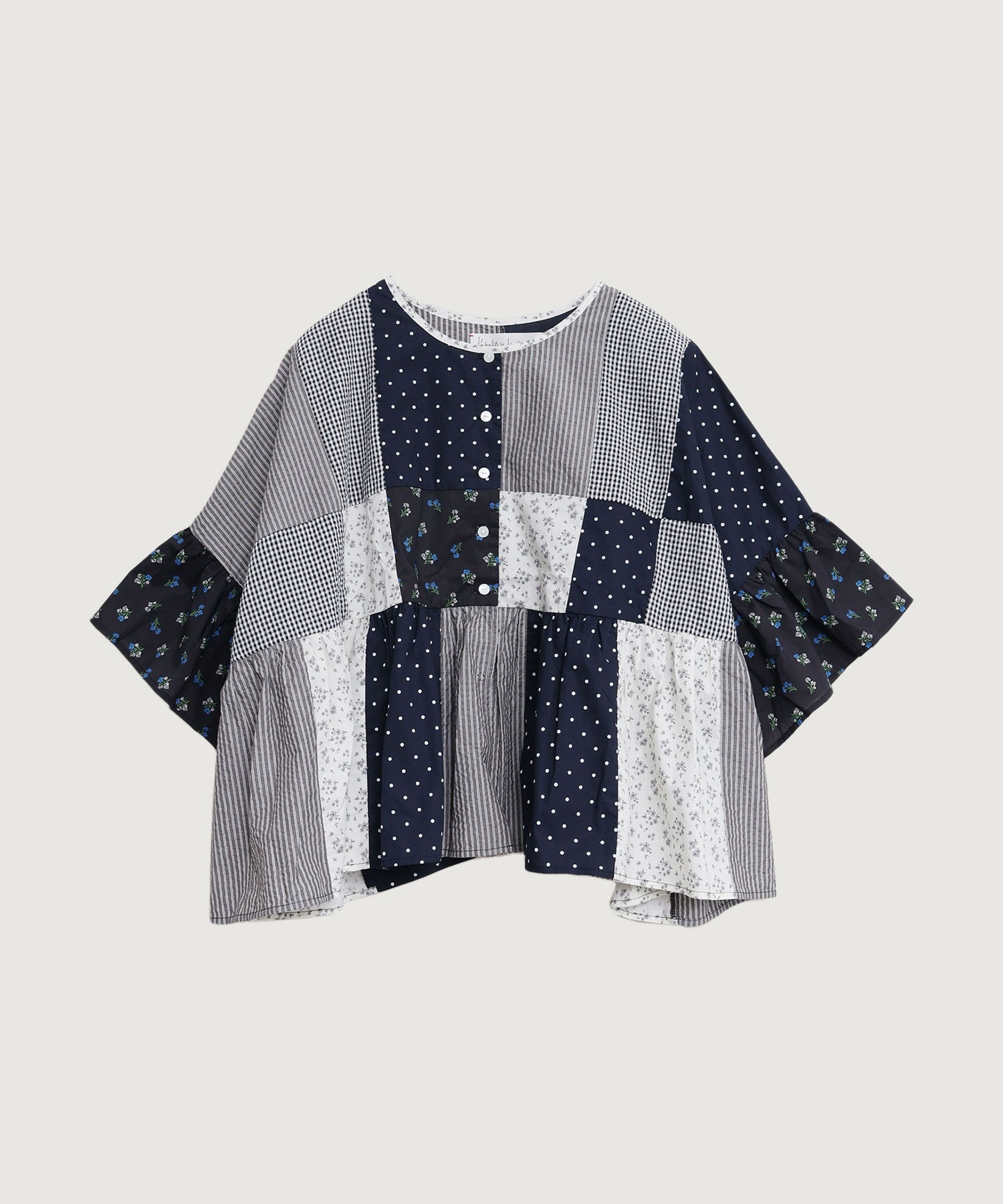 little garden パッチワークブラウス
