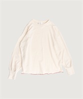 カラフルネップ裏毛　パフ袖プルオーバー(キナリ-F)