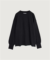 カラフルネップ裏毛　パフ袖プルオーバー(クロ-F)