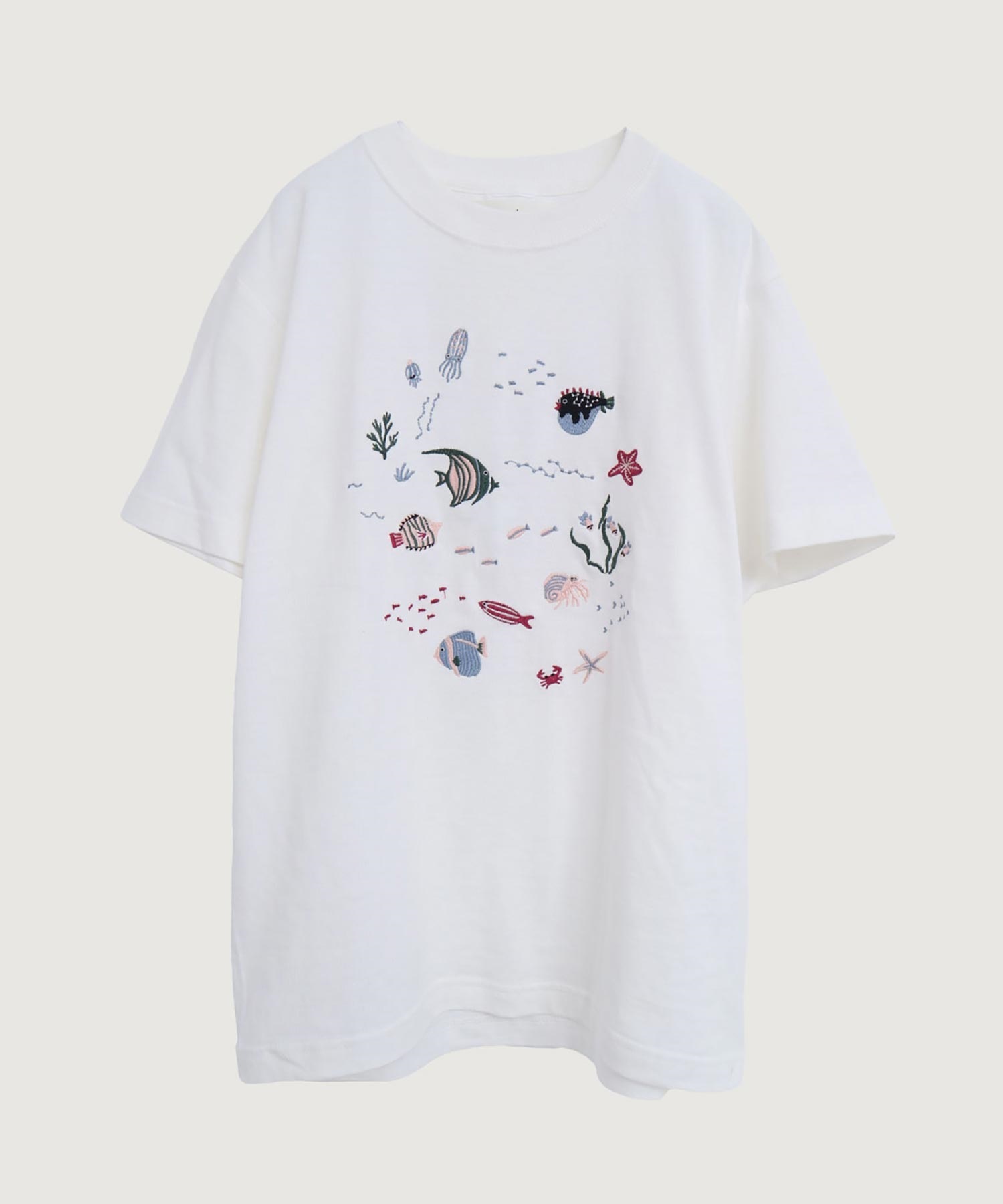 集まる海のさかな 刺繍Tシャツ