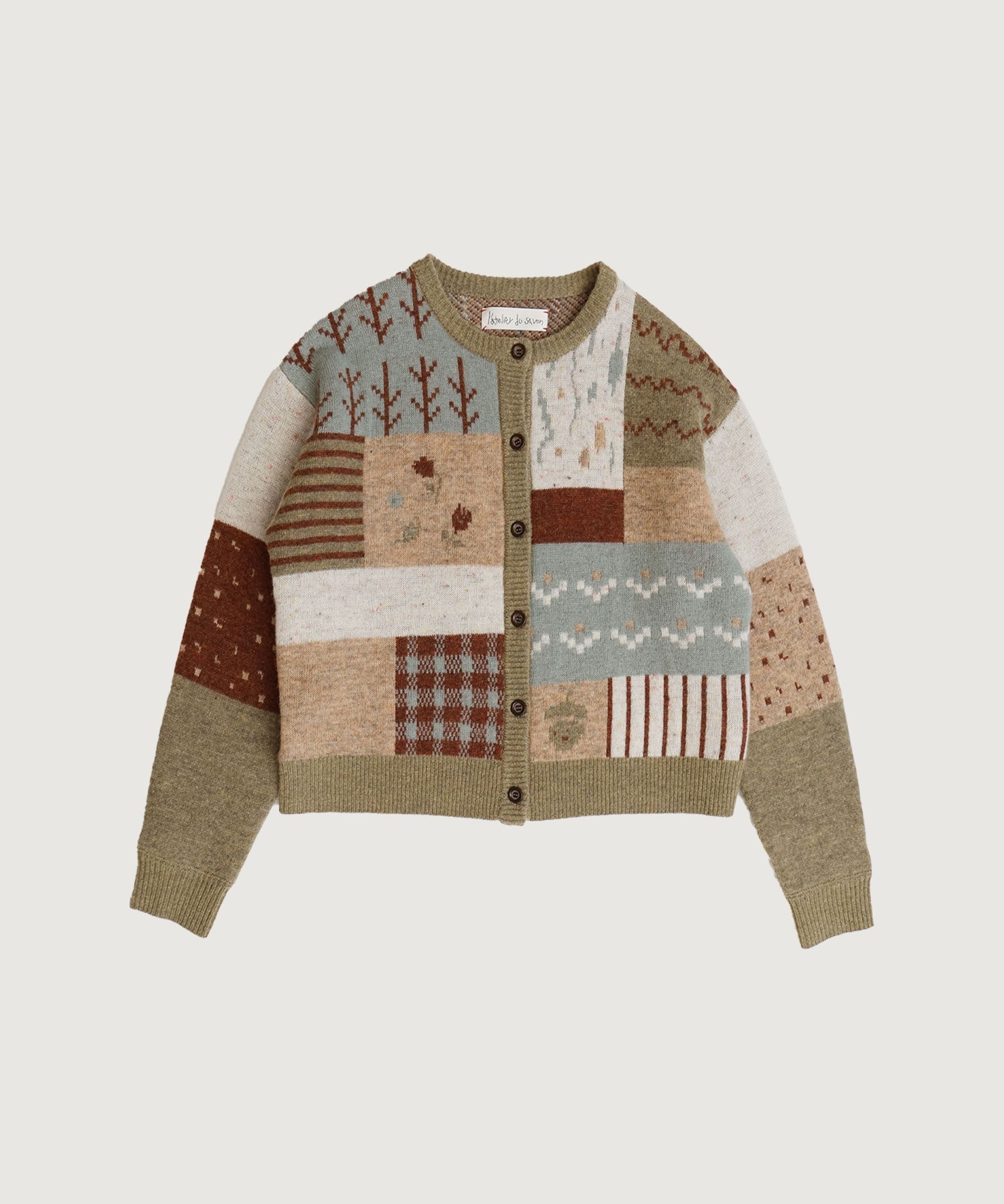 【予約販売】カラフルジャガードカーディガン