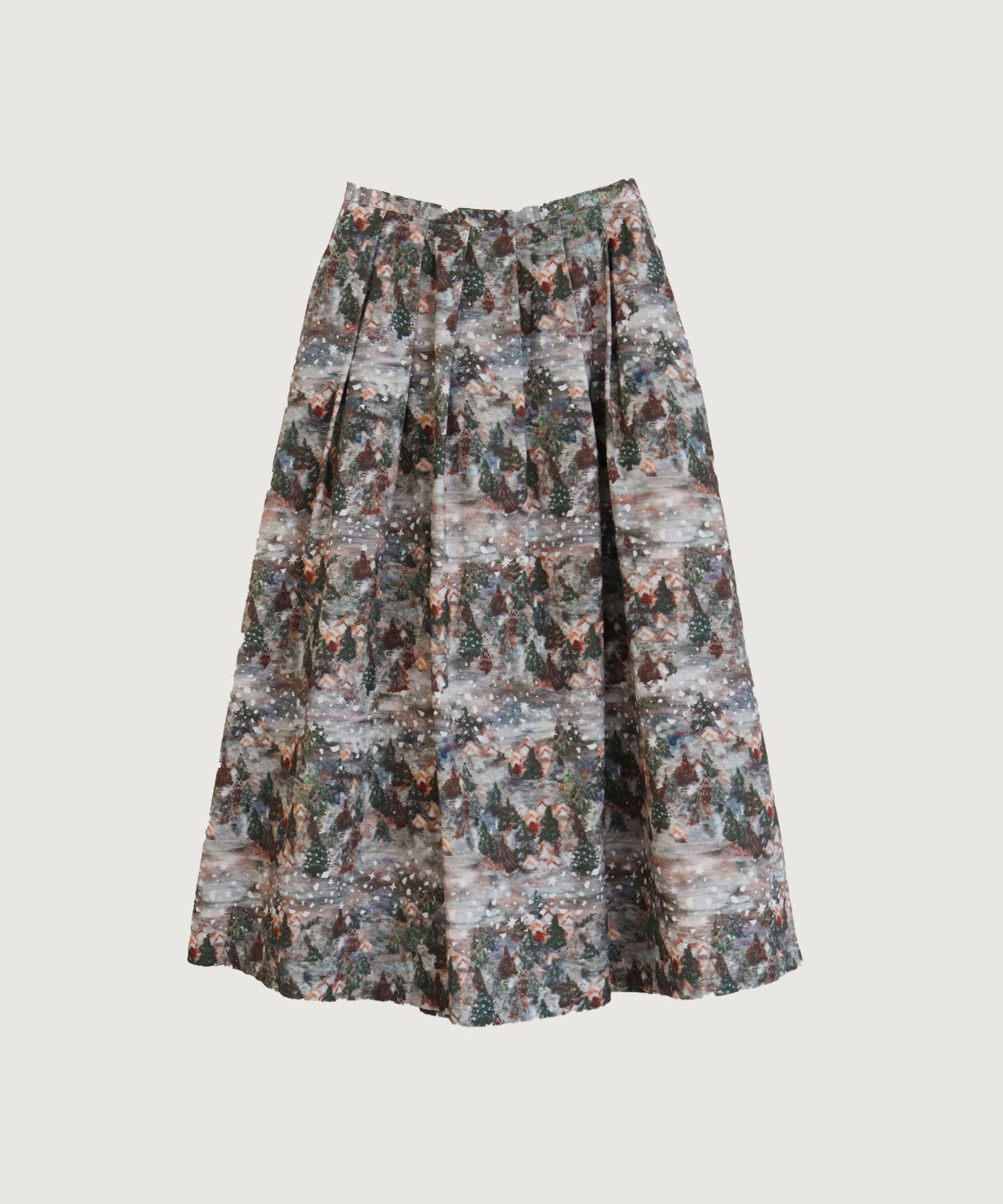 星くずと冬の街 シャツコールプリントスカート