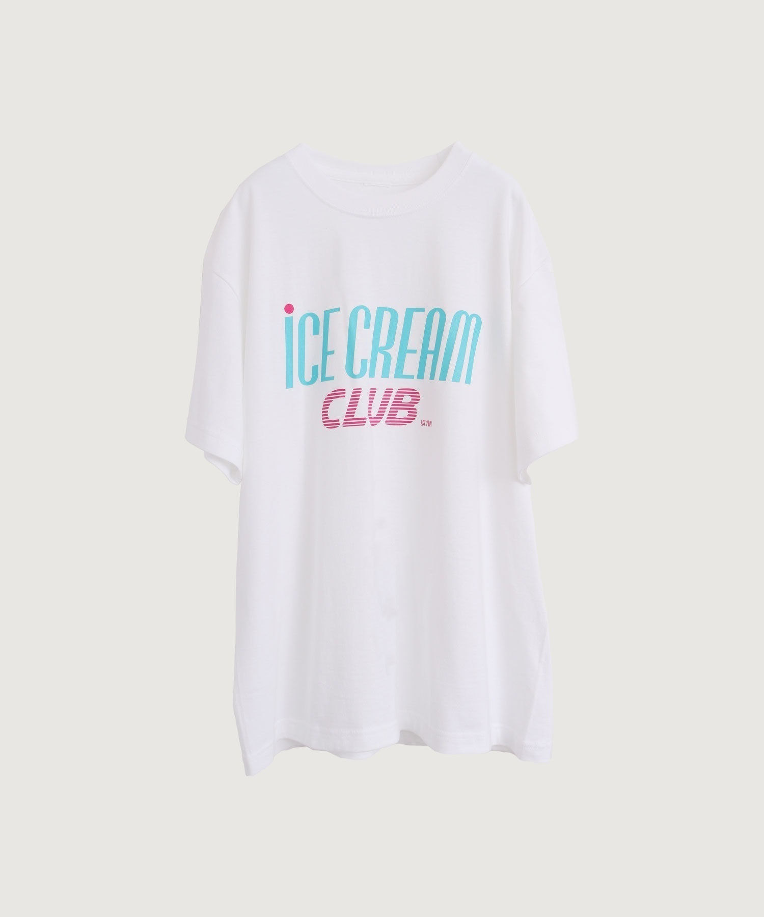 iCE CREAM CLUB Tシャツ(シロ-F)