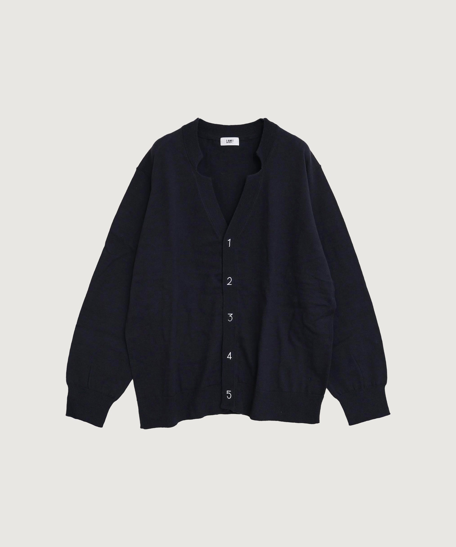 【予約販売】コットン数字刺繍　Vカーディガン