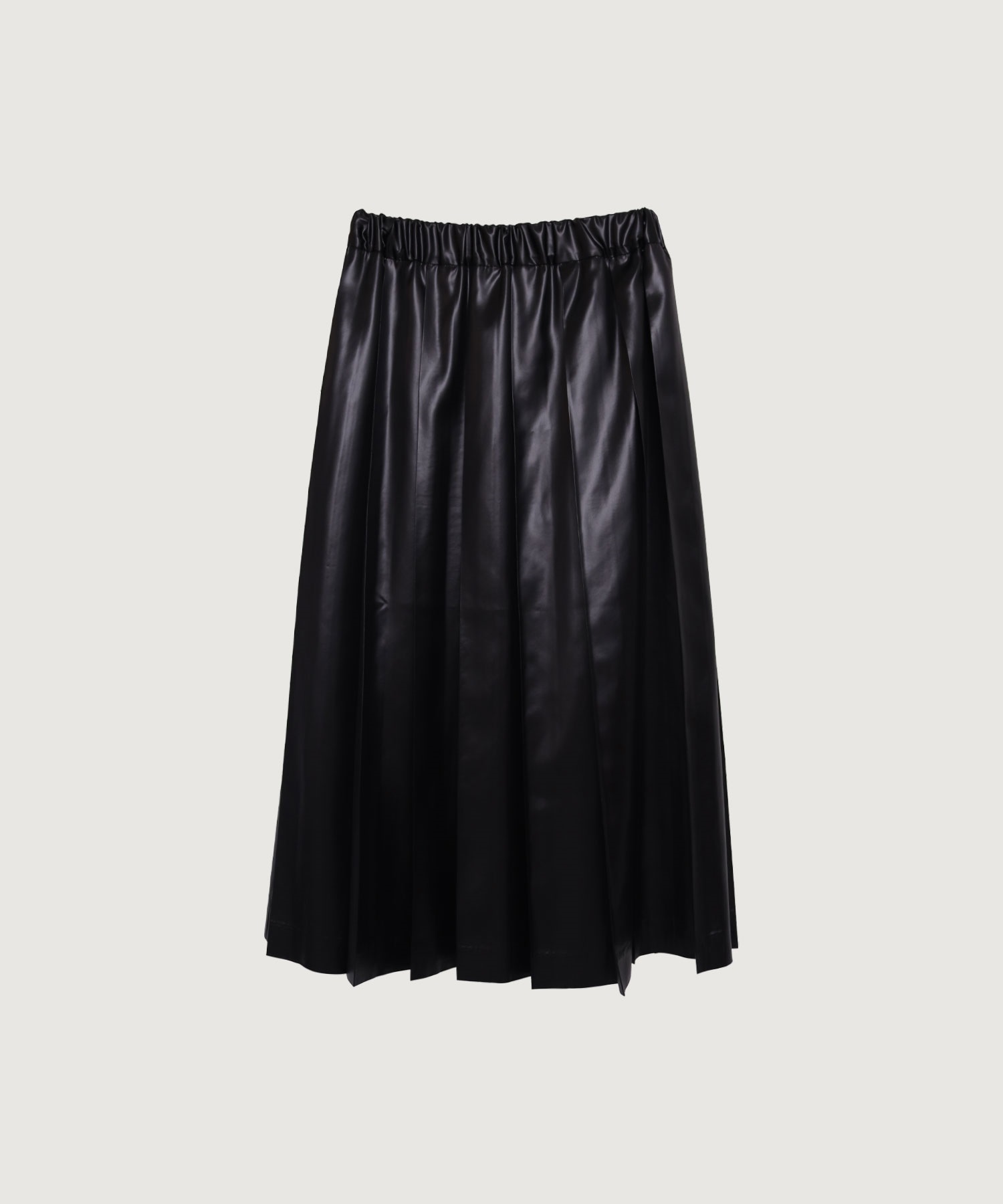 LEATHER LIKE pleats skirt