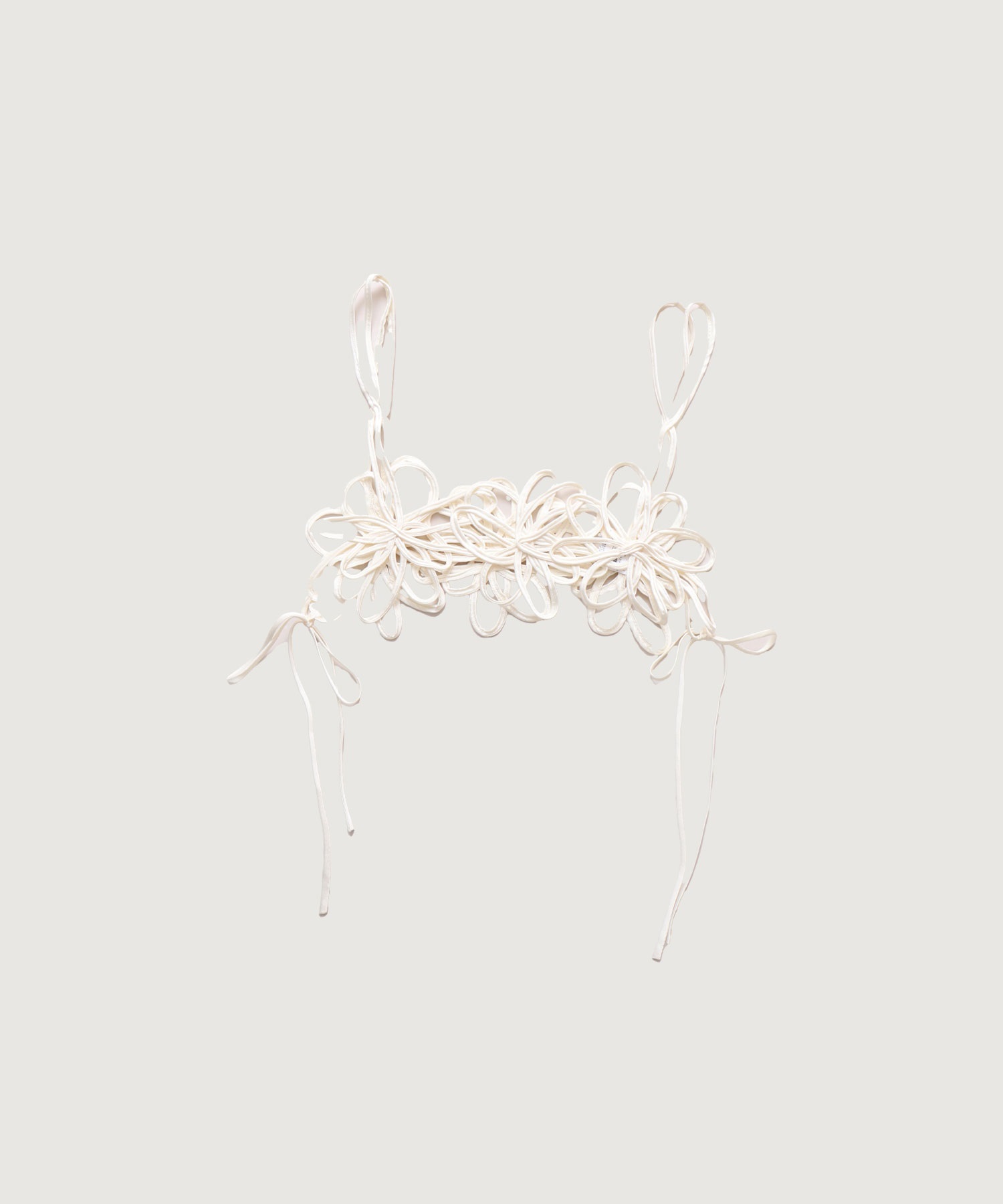 パイピングテープ刺繍 ループデザインキャミ プルオーバー