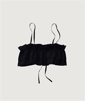 コットングログラン ギャザー ビスチェ(クロ-F)