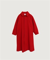 ウールカシミアシャルムビーバー/ウールメルトン ステンカラー コート(アカ-F)