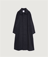 ウールカシミアシャルムビーバー/ウールメルトン ステンカラー コート(チャコール-F)