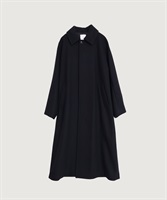 ウールカシミアシャルムビーバー/ウールメルトン ステンカラー コート(クロ-F)