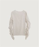 ブークレカールマイヤー 袖シャーリング プルオーバー(キナリ-F)