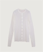 綿チュール ロング カーディガン(シロ-F)