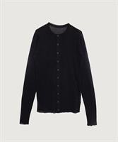 綿チュール ロング カーディガン(クロ-F)