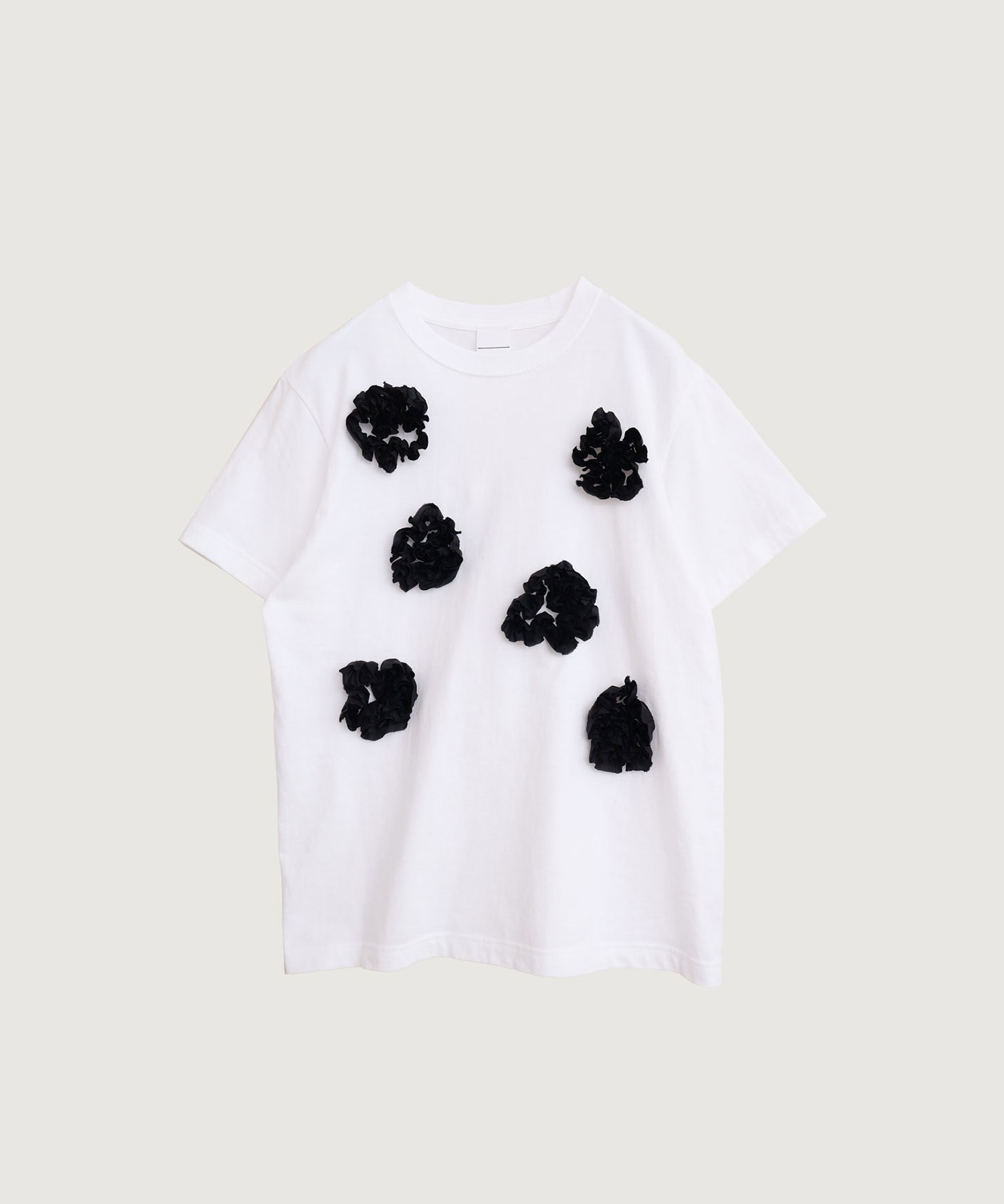 【予約販売】キュプラテープ刺繍 フラワーモチーフ Tシャツ