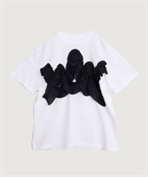 【予約販売】キュプラテープ刺繍 ジグザグモチーフ Tシャツ(シロ-M)