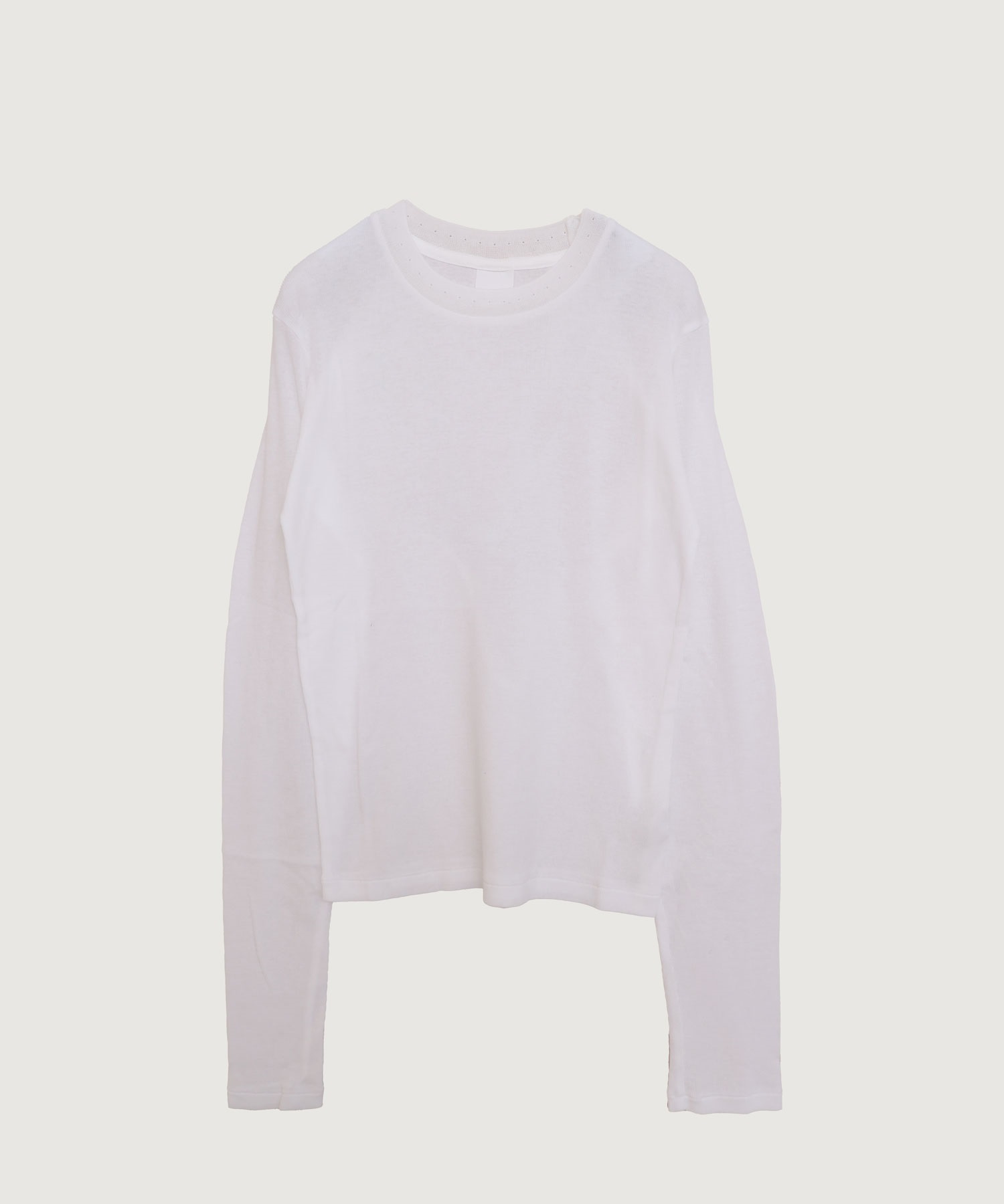 シアーテレコ 長袖プルオーバー(シロ-F)