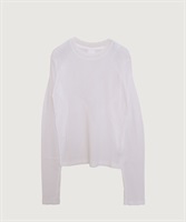 シアーテレコ 長袖プルオーバー(シロ-F)