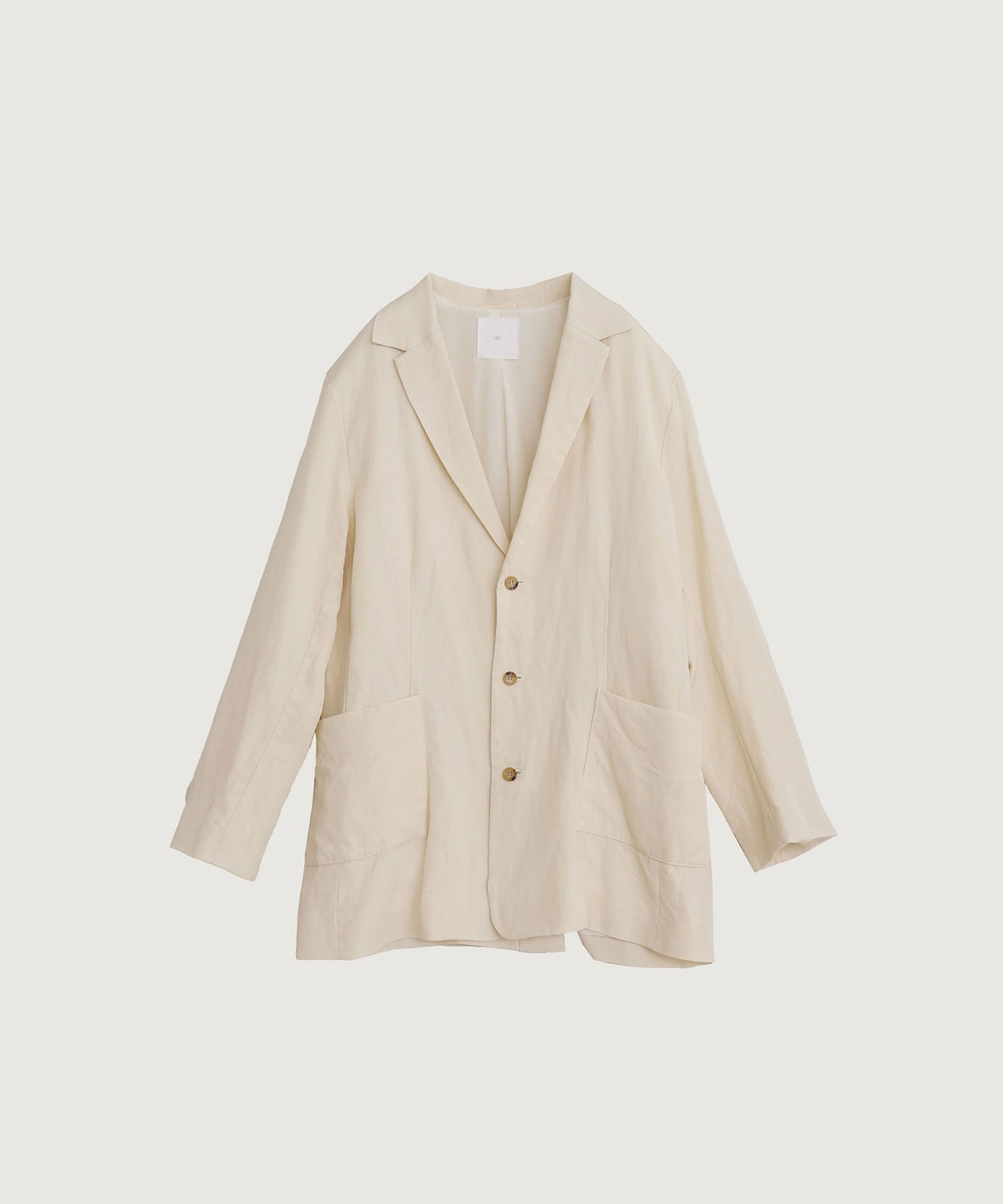 【予約販売】フィラメントヴィスコースリネンツイル ロングテーラードジャケット(キナリ-F)