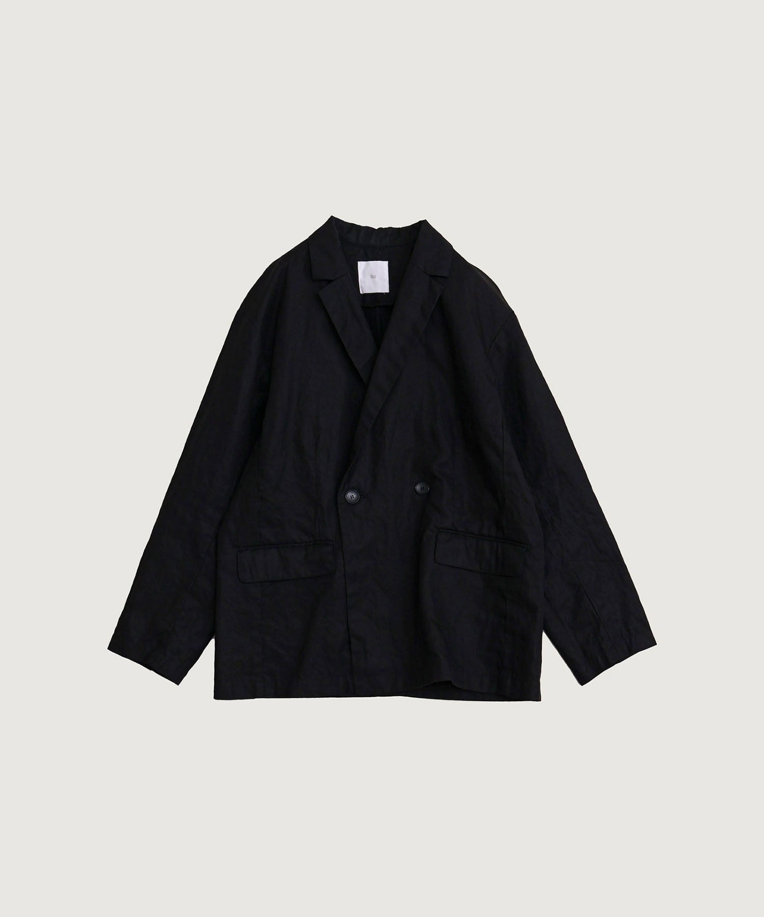 60ツイルコールドマーセ ルーズ ジャケット(クロ-F)