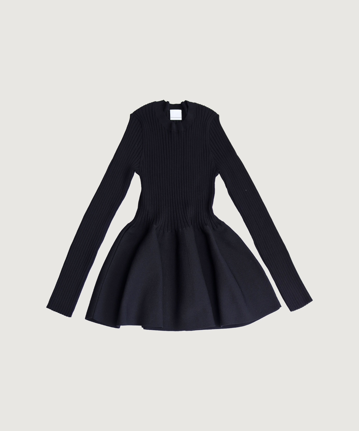 ハイブリットベンベルグリブ ペプラムプルオーバー