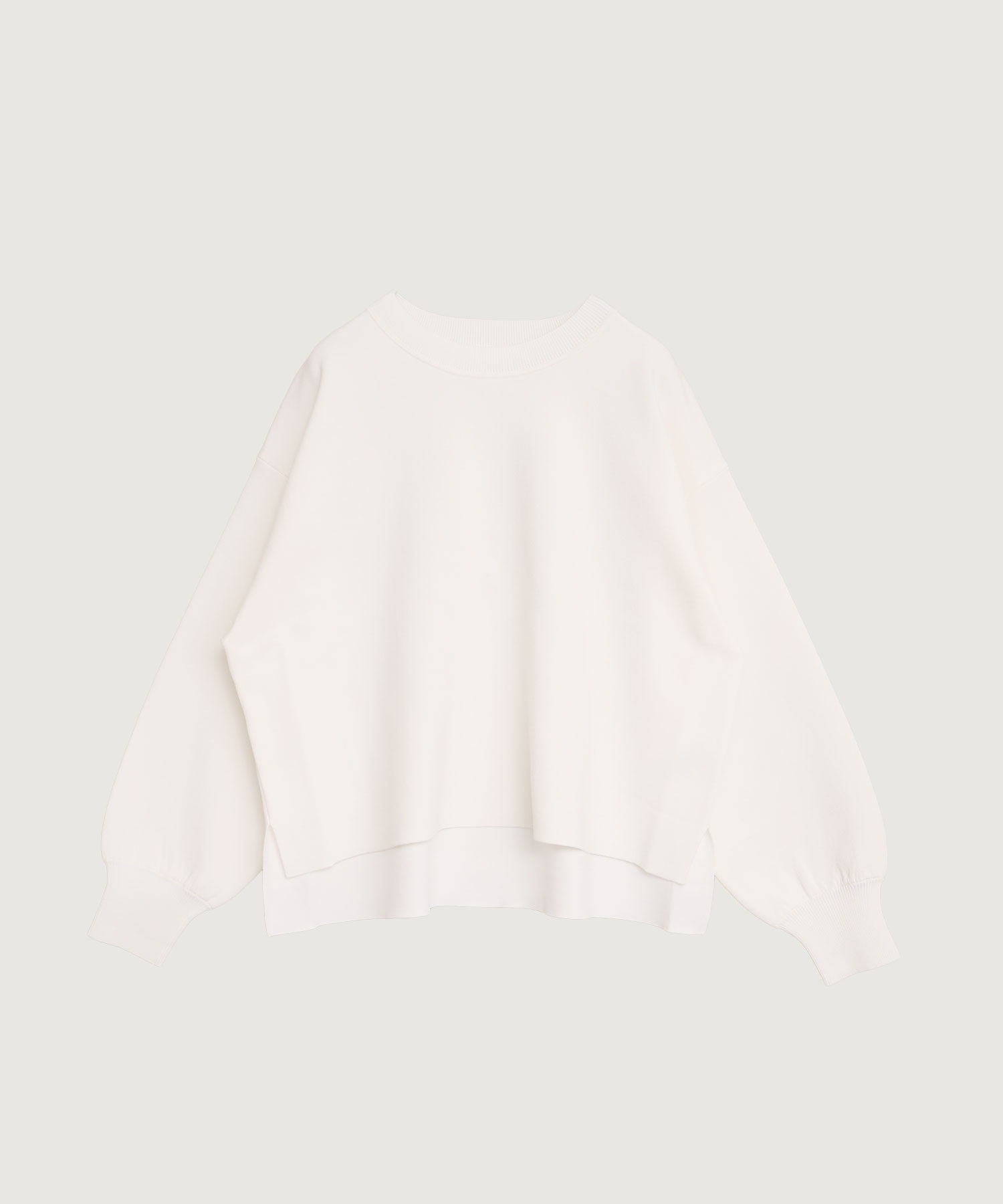 ハイブリットベンベルグリブ接結 ショート プルオーバー