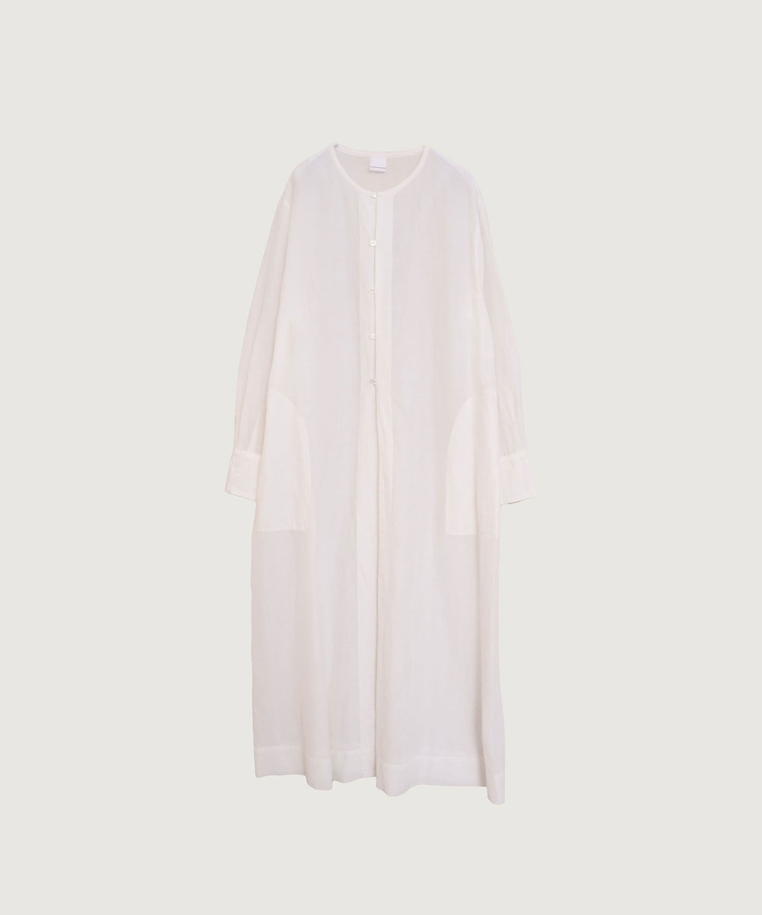 キュプラコットンリネン桐生シワ ロング ワンピース