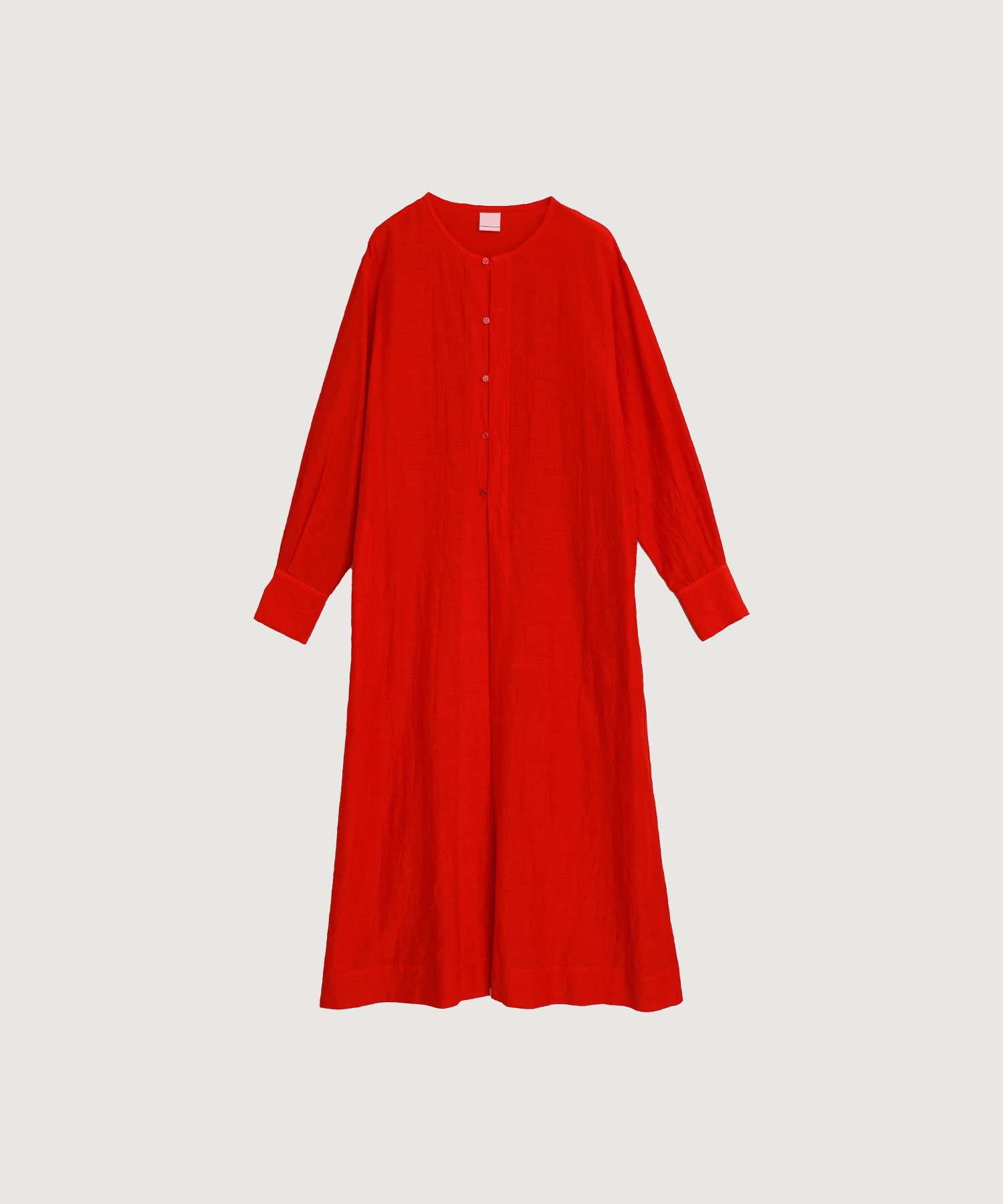 【予約販売】キュプラコットンリネン桐生シワ ロング ワンピース