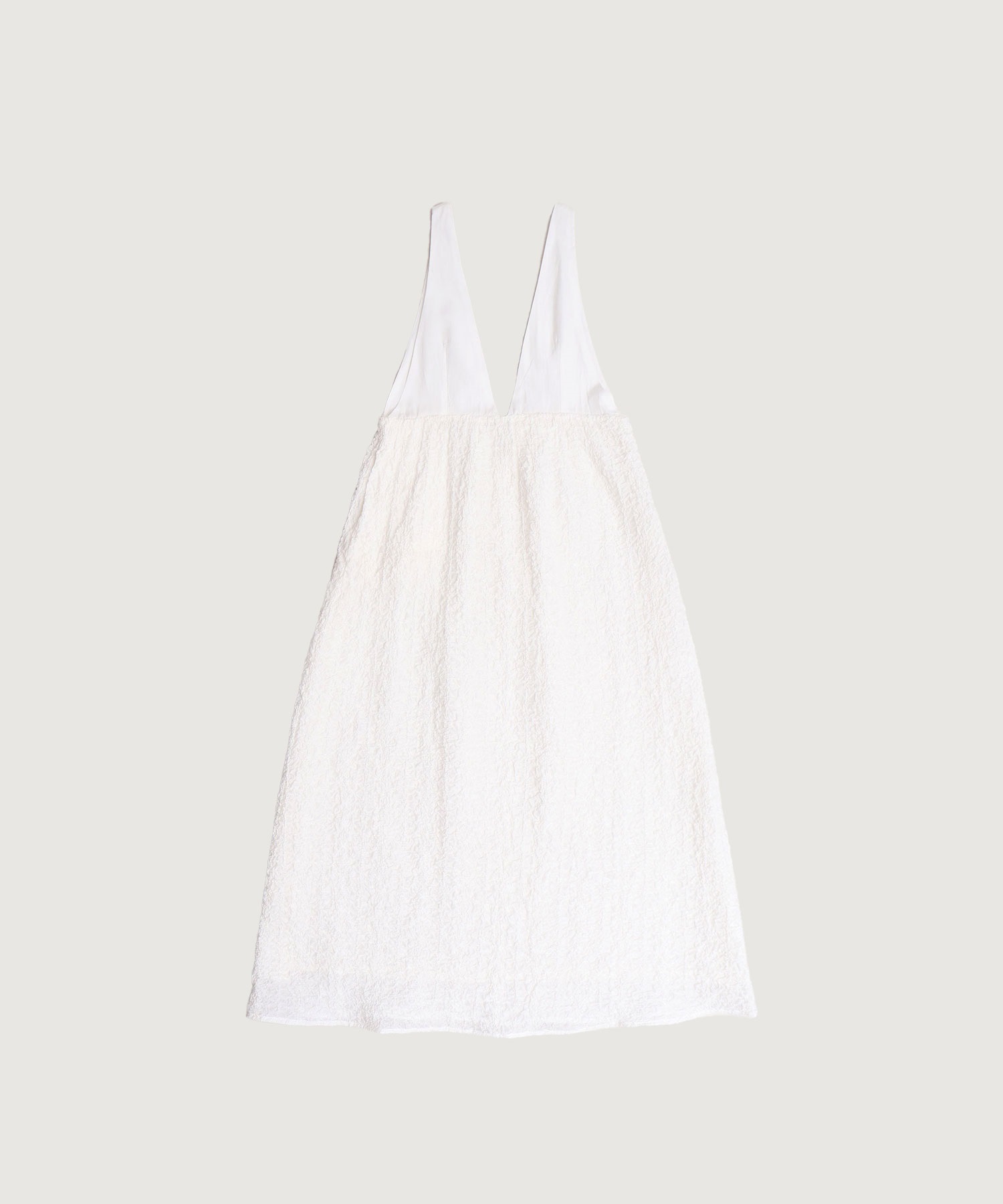 【予約販売】キュプラコットンローン総刺繍 切り替えVネックノースリ ワンピース