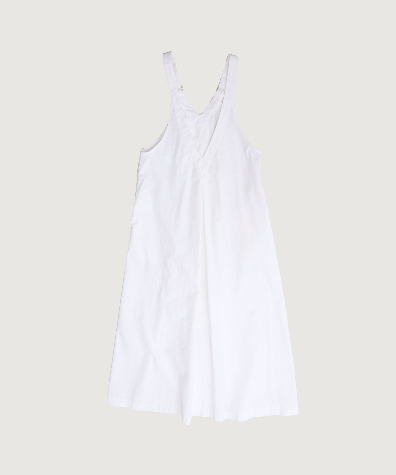 【予約販売】60ツイルコールドマーセ サスペンダー ワンピース(シロ-F)