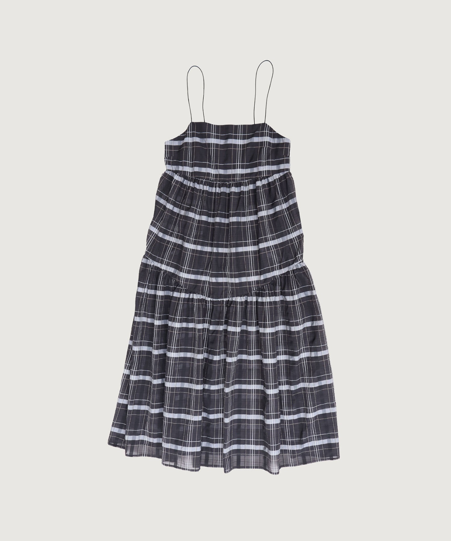 【予約販売】シアーチェック キャミ ワンピース(チェック-F)