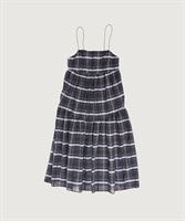 【予約販売】シアーチェック キャミ ワンピース(チェック-F)