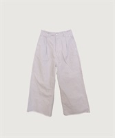 12ozムラ染めデニム　ストーンウォッシュ パンツ(グレー-F)