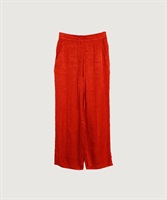 【予約販売】キュプラシワサテン ワイドパンツ(アカ-F)