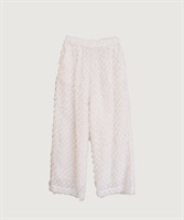 【予約販売】ロングヘアージャカード イージー パンツ(シロ-F)