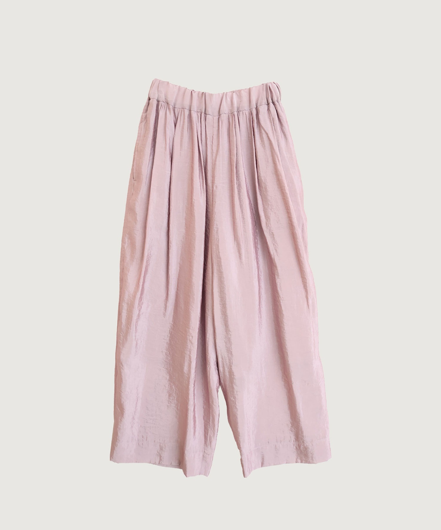 セミマット楊柳 タックイージー パンツ